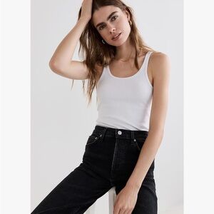 ANINE BING Women's April Tank, White, S, NWT